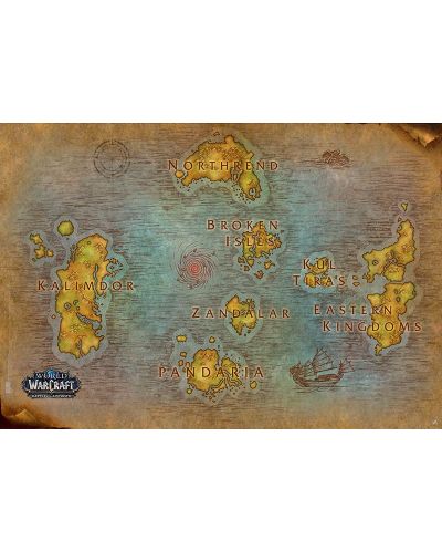 Макси плакат ABYstyle Games: World of Warcraft - Map - 1