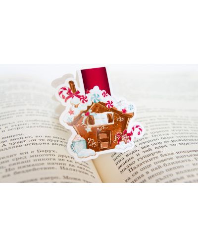 Магнитен книгоразделител - Gingerbread House - 2