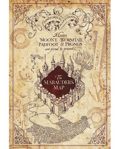 Макси плакат GB eye Movies: Harry Potter - Marauder's Map - 1