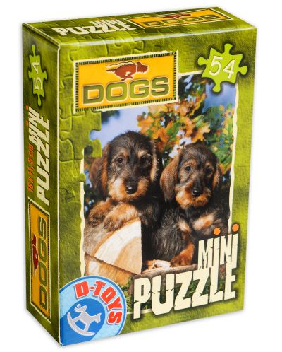 Мини пъзел D-Toys от 54 части - Малки кученца - 1