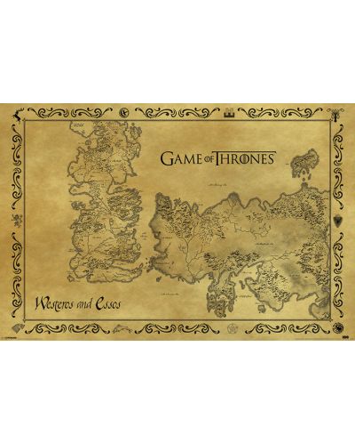 Макси плакат Pyramid - Game Of Thrones (Antique Map) - 1