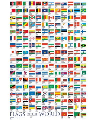 Макси плакат GB eye Educational: Flags - World 2017 - 1