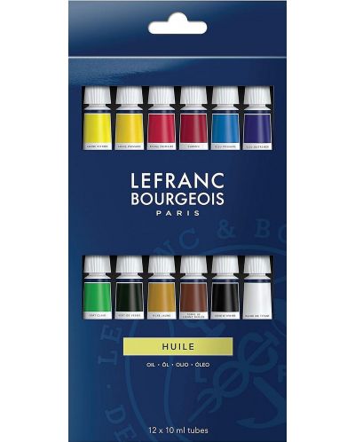 Маслени бои Lefranc & Bourgeois - 12 цвята x 10 ml - 1