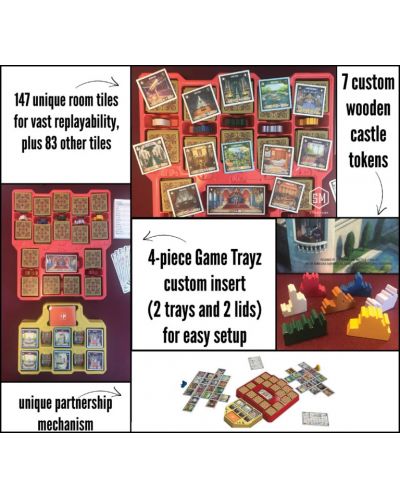Настолна игра Between Two Castles of Mad King Ludwig - 4