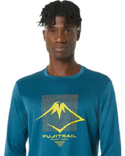 Мъжка блуза Asics - Fujitrail Logo LS Top, синя - 5