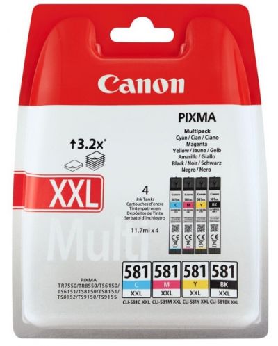 Мастилница Canon - CLI-581 XXL, за PIXMA TS 9150, C/M/Y/BK - 1