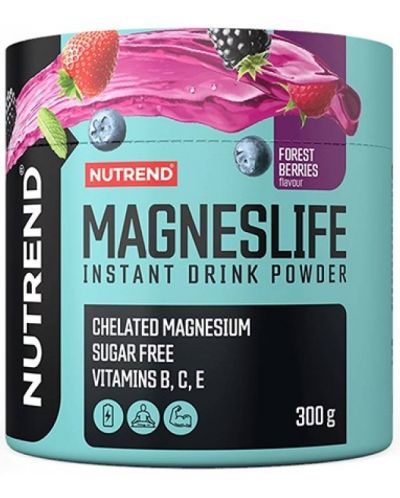 Magneslife Instant Drink Powder, горски плодове, 300 g, Nutrend - 1