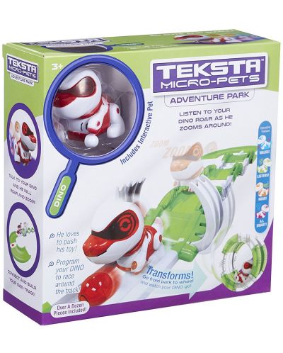 Игрален комплект Manley TEKSTA Micro Pets - Парк за забавления, Динозавър