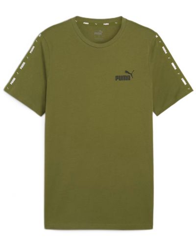 Мъжка тениска Puma - Essentials+ Tape , зелена - 1