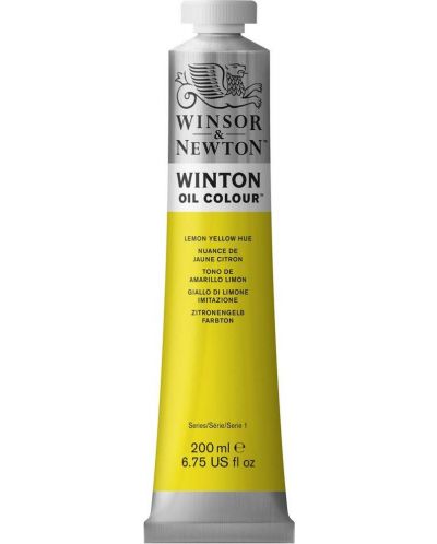 Маслена боя Winsor & Newton Winton - Жълта лимон, 200 ml - 1