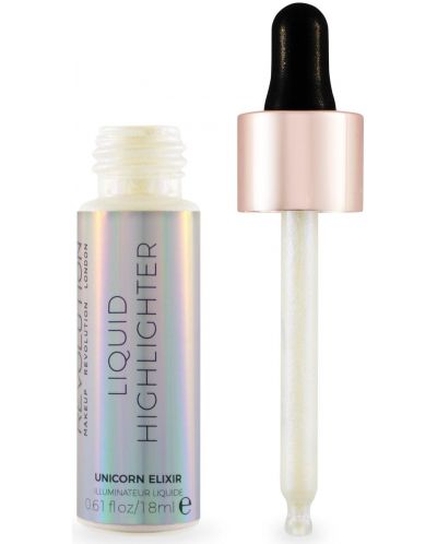 Makeup Revolution Течен хайлайтър Unicorn Elixir, 18 ml - 2