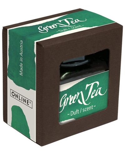 Мастило с аромат Online - Green Tea, зелено, 15 ml - 2