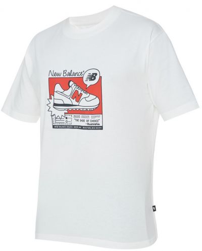 Мъжка тениска New Balance - Ad Relaxed , бяла - 1