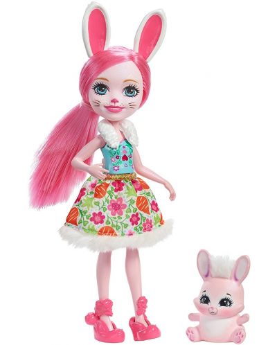 Кукличка и животинче Enchantimals от Mattel – Брии Бъни със зайчето Туист - 2