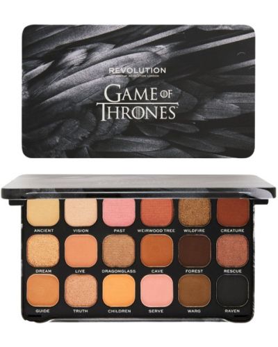 Makeup Revolution Game of Thrones Палитра сенки Flawless 3 Eyed Raven, 18 цвята - 1