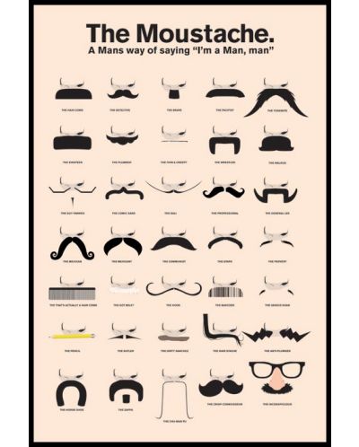 Макси плакат Pyramid - The Moustache (A Man's Way of Saying I'm a Man, Man) - 1