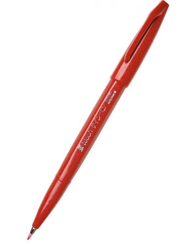 Маркер четка Pentel Sign Pen - SES15C, червен - 1