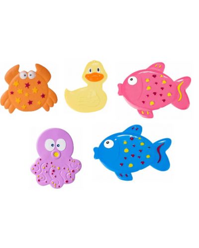 Малки подложки за баня Canpol - Colorful ocean, 5 броя