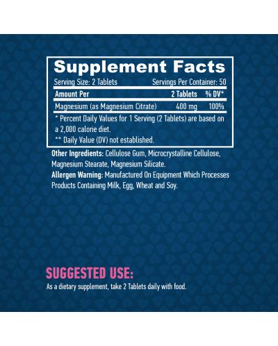 Magnesium Citrate, 200 mg, 100 таблетки, Haya Labs - 2