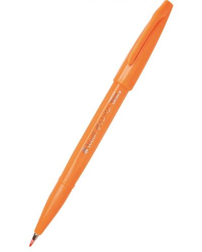 Маркер четка Pentel Sign Pen - SES15C, оранжев - 1