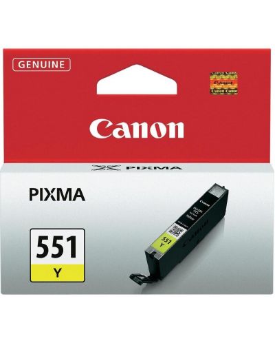 Мастилена касета Canon - CLI-551 Y, за PIXMA IP 7250, Yellow