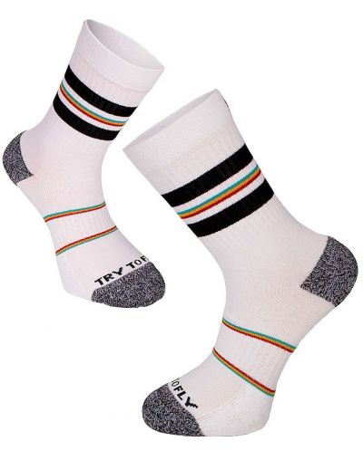 Мъжки чорапи Pirin Hill - Try to fly, размер 43-46, бели - 1