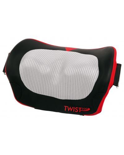 Масажна възглавница Casada - Twist 2 Go, 24 W, черна/червена - 1
