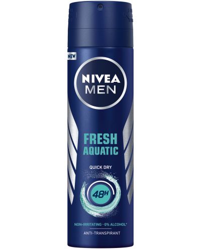 Nivea Men Спрей дезодорант Fresh Aquatic, 150 ml - 1