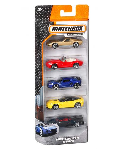 Детска играчка Mattel Matchbox - Комплект 5 бр колички. асортимент - 3