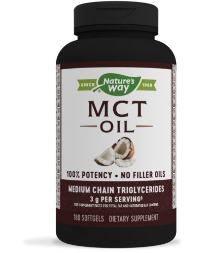 MCT Oil, 180 капсули, Nature’s Way - 1