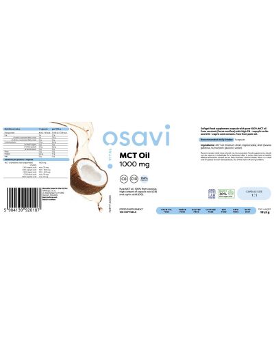 MCT Oil, 1000 mg, 120 гел капсули, Osavi - 2