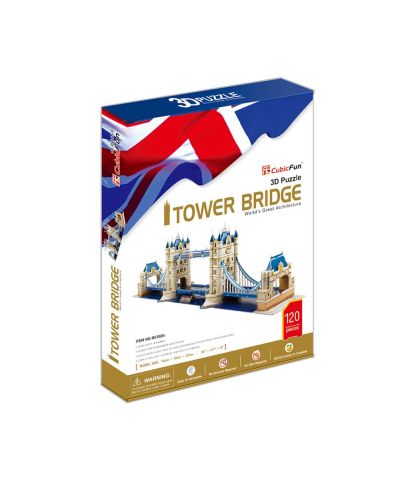 3D Пъзел Cubic Fun от 120 части - Tower Bridge - 2