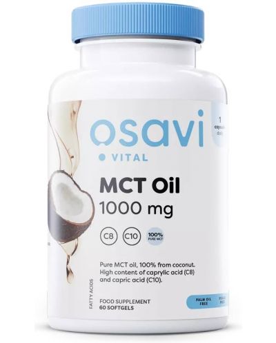 MCT Oil, 1000 mg, 60 гел капсули, Osavi - 1