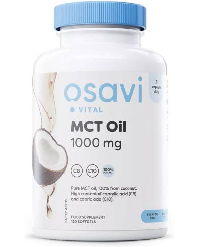 MCT Oil, 1000 mg, 120 гел капсули, Osavi - 1