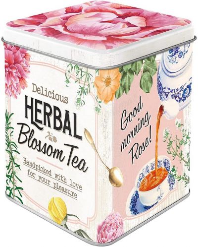 Метална кутия за чай Nostalgic Art - Herbal Blossom Tea - 1