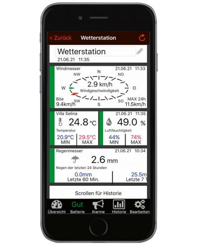 Метеостанция за смартфон TFA - WEATHER HUB, 3 външни сензора, бяла - 7