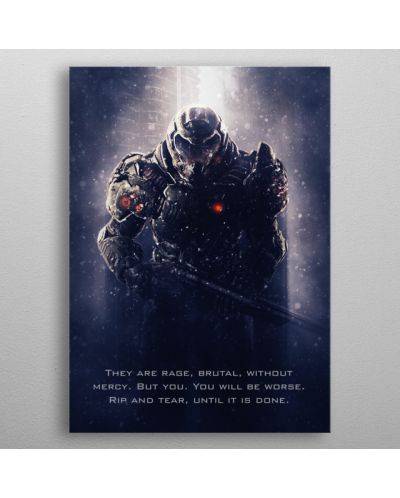 Метален постер Displate - Doom - 3