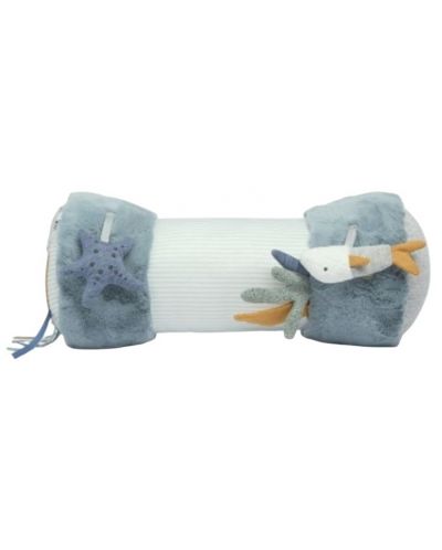 Мека играчка Mamas & Papas - Tummy Time Roll, Welcome to the world, Blue - 1