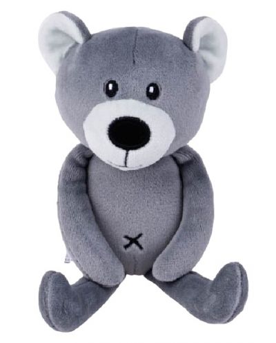 Мека играчка за гушкане Bali Bazoo - Teddy Bear, 20 cm, тъмносива - 1