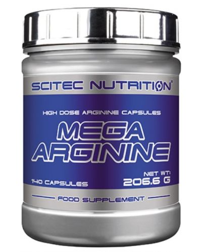 Mega Arginine, 1300 mg, 140 капсули, Scitec Nutrition - 1