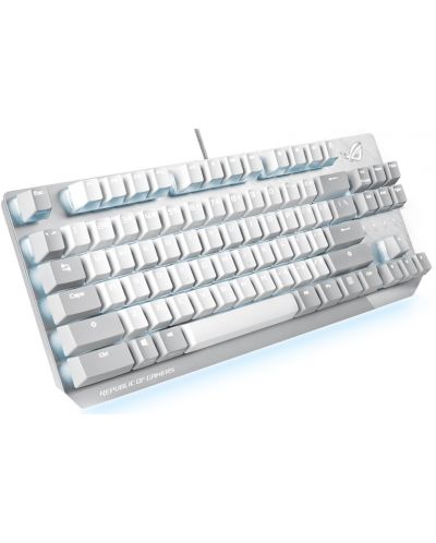 Механична клавиатура ASUS - ROG Strix Scope NX TKL, RGB, бяла/сива - 2