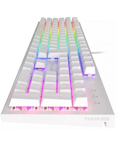 Механична клавиатура Genesis - Thor 303, Outemu Brown, RGB, бяла - 4