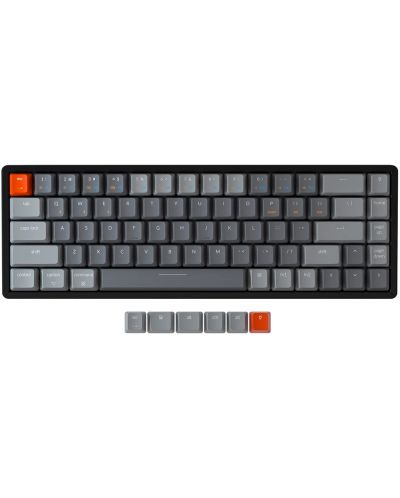 Механична клавиатура Keychron - K6 H-S Aluminum, Clicky, RGB, черна - 1