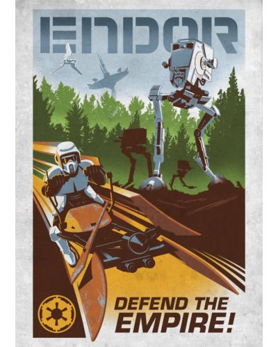 Метален постер Displate - Star Wars: Defend the Empire