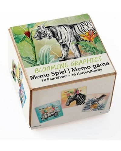 Мемори игра Gespaensterwald - Графики на цветя и животни, 36 карти - 1