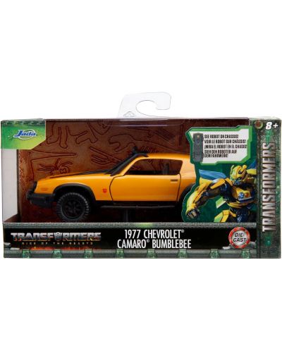 Метална количка Jada Toys - Transformers, 1977 Chevrolet Camaro T7 Bumblebee, 1:32 - 1
