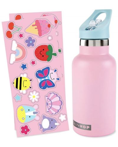 Метална бутилка Skip Hop - Pink, 380 ml - 3