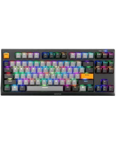 Механична клавиатура Marvo - KG980-B, Blue switches, RGB, черна - 2