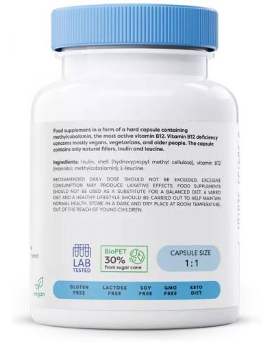 Methyl-B12, 100 mcg, 120 капсули, Osavi - 3