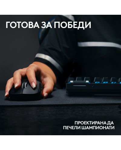 Механична клавиатура Logitech - G Pro X TKL, безжична, GX, черна - 6